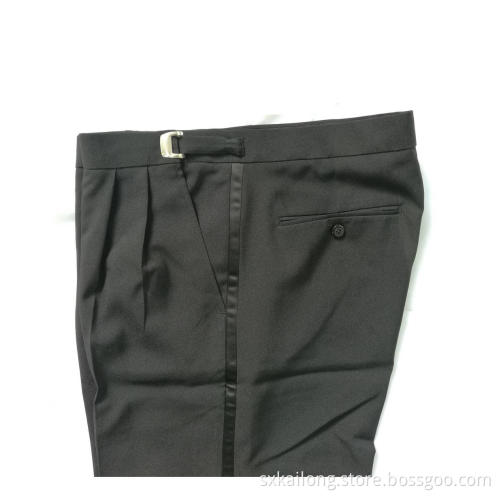 Men's Trousers with Buckle Pleating Suit Pants